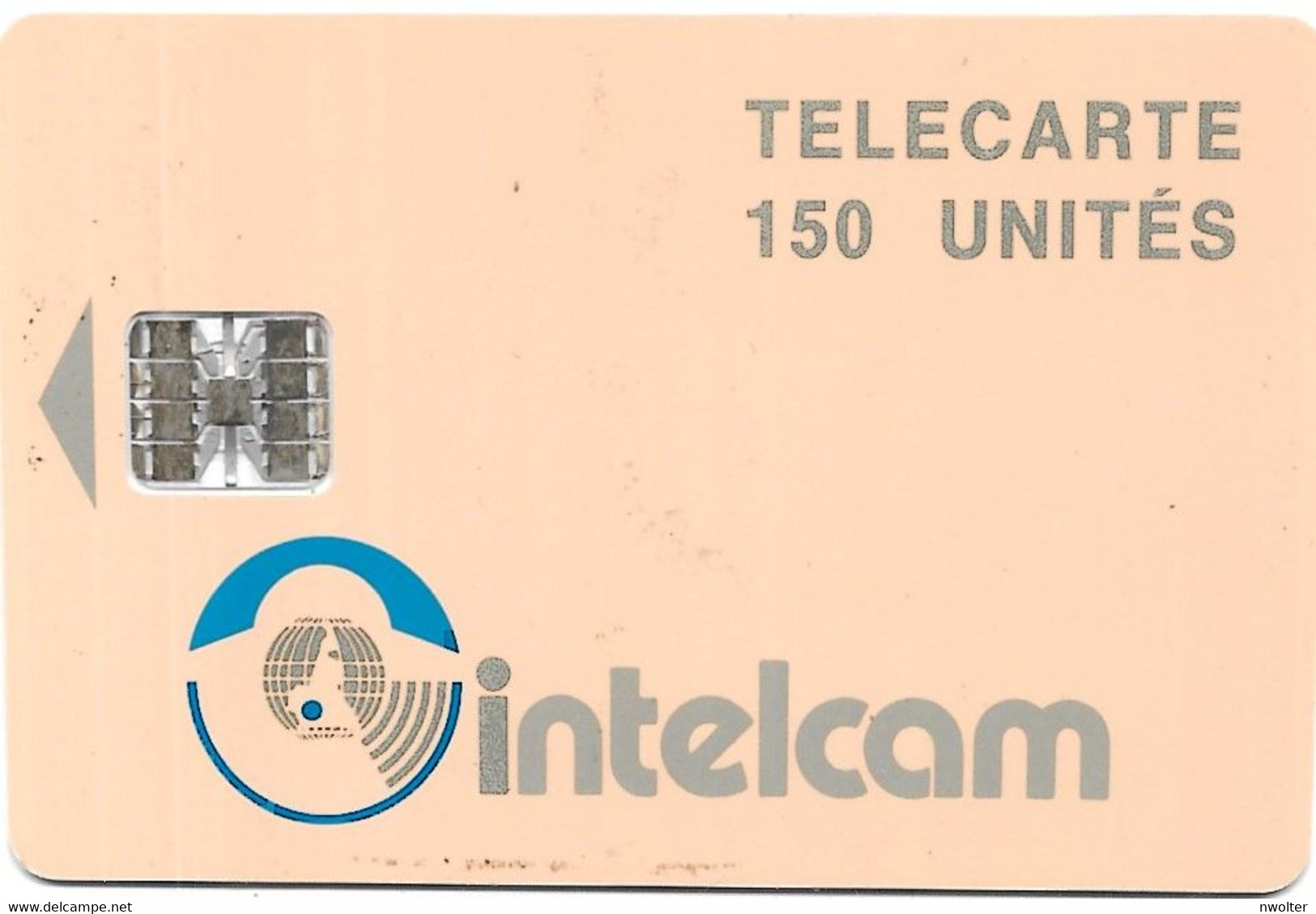 @+ Cameroun - Logo Intelcam - Orange 150 U - SC7 - Serie : 01042208 Red - Ref: CAM-35a - Kameroen