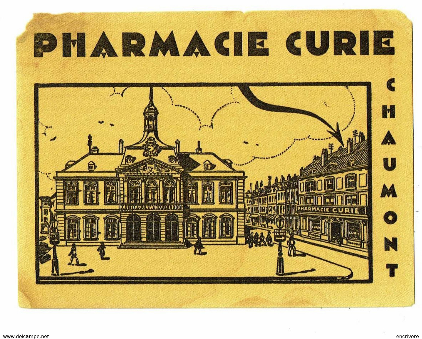 Buvard Pharmacie CURIE à Chaumont Haute Marne Conseil Du Mois Imprimerie Andriot - Chemist's