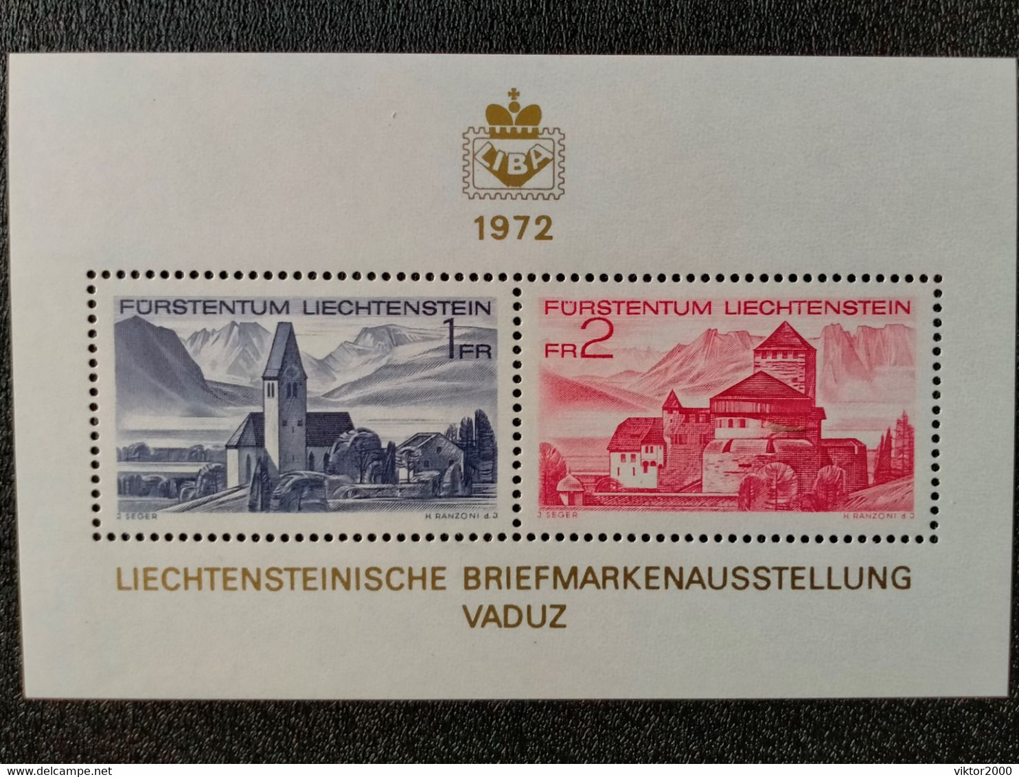 Liechtenstein MNH (**) 1972 The 7th Stamp Exhibition "LIBA `72", Vaduz - Altri & Non Classificati