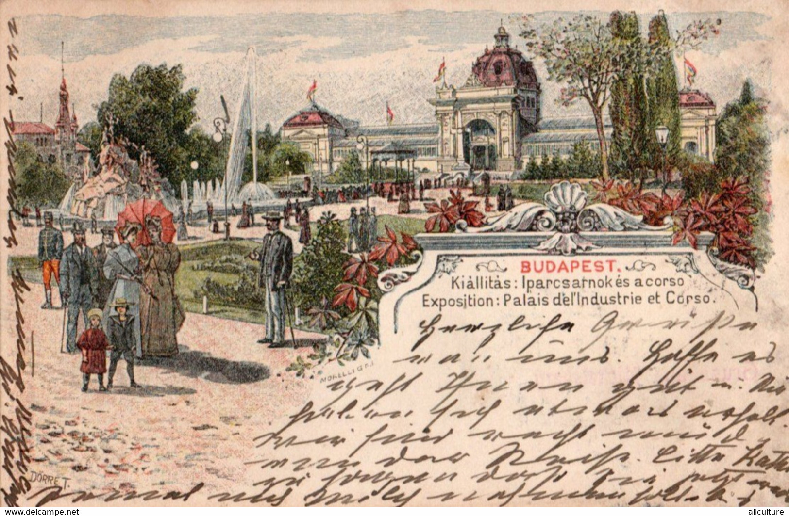 A882 - BUDAPEST VINTAGE POSTAL STATIONERY 1898 EXPOSITION PALAIS DE L'INDUSTRIE ET CORSO - Enteros Postales