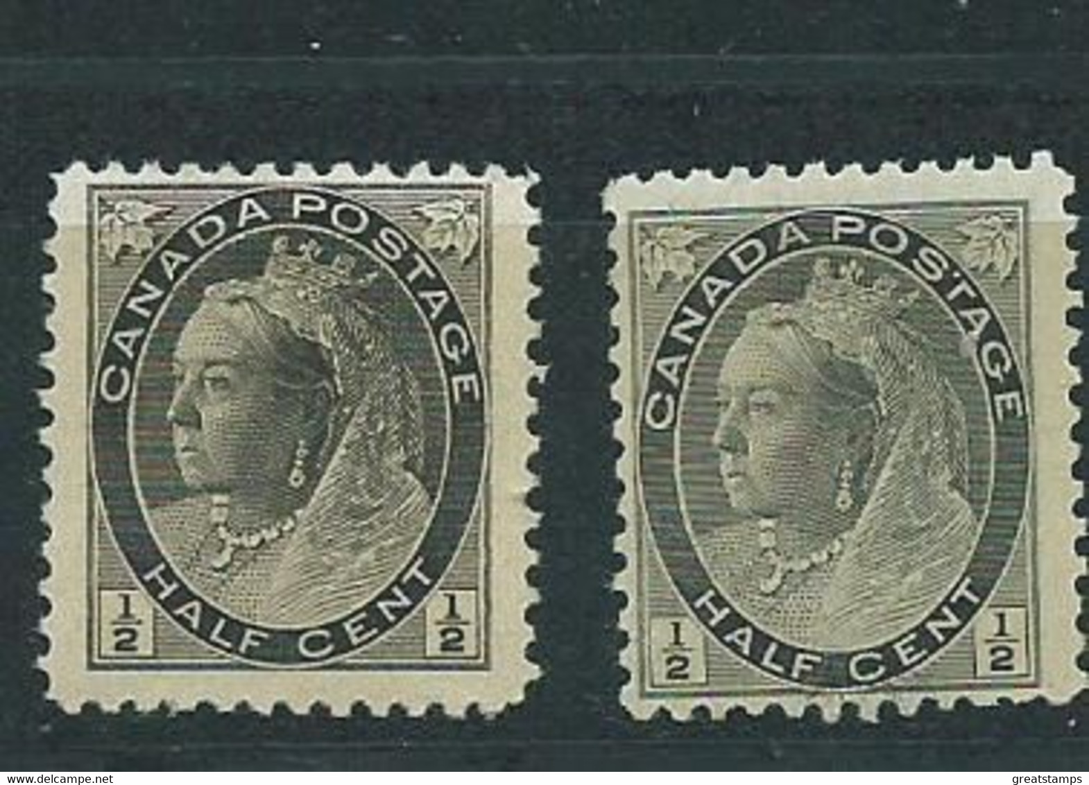 Canada Pair Shades   Mnh Sg150 Sg 150 Shades Grey And Black Both Mnh - Sonstige & Ohne Zuordnung