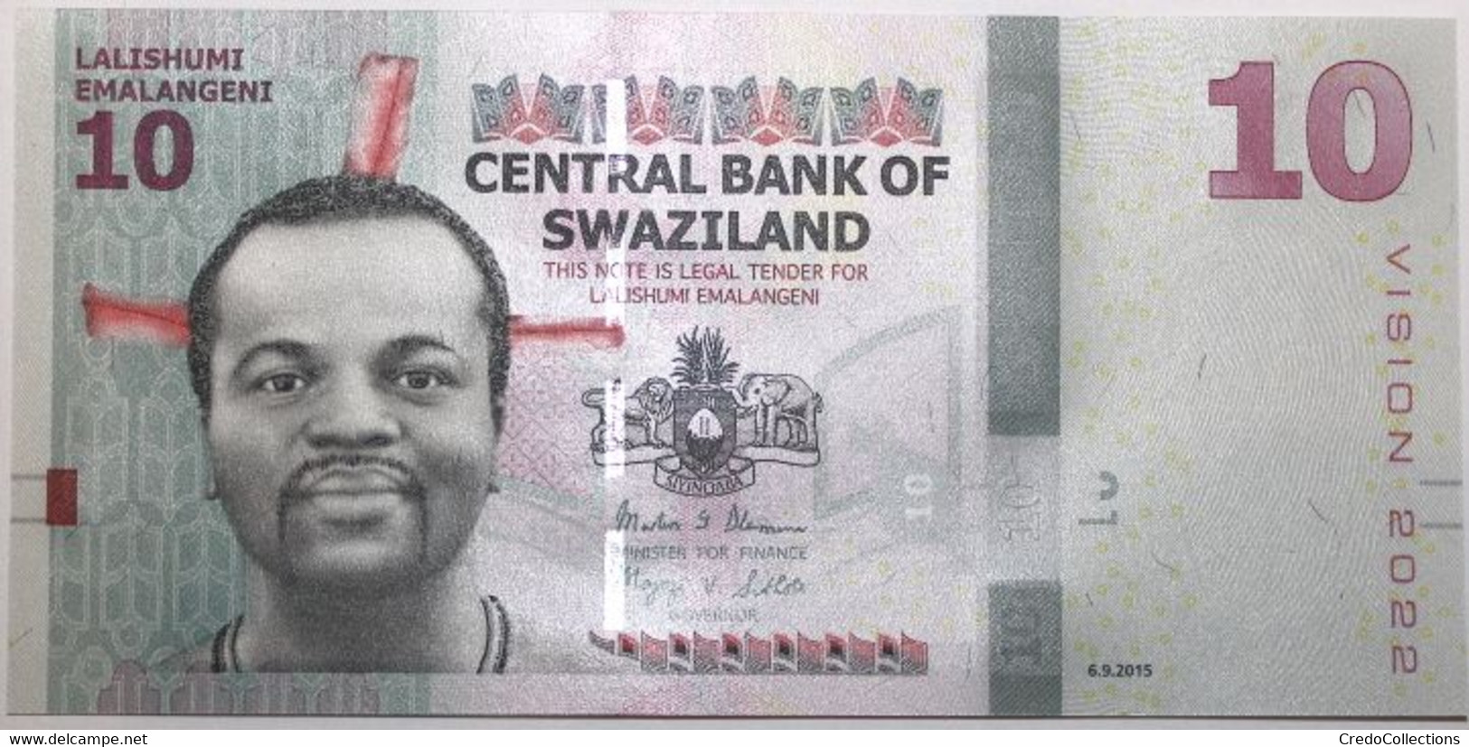 Swaziland - 10 Emalangeni - 2015 - PICK 41a - NEUF - Swasiland