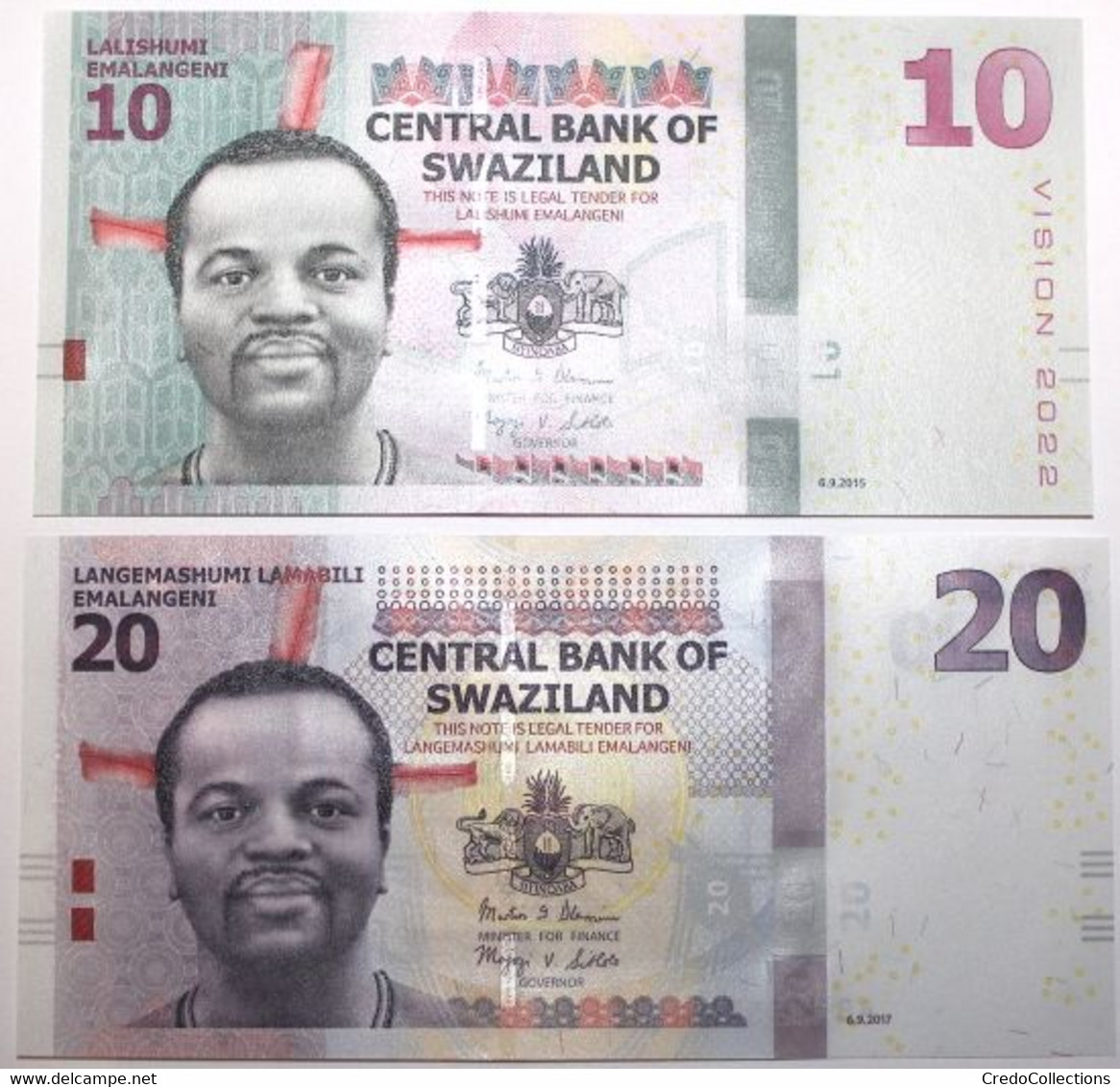 Swaziland - 10 & 20 Emalangeni - 2015/2017 - PICK 37c/41 - NEUF - Swaziland