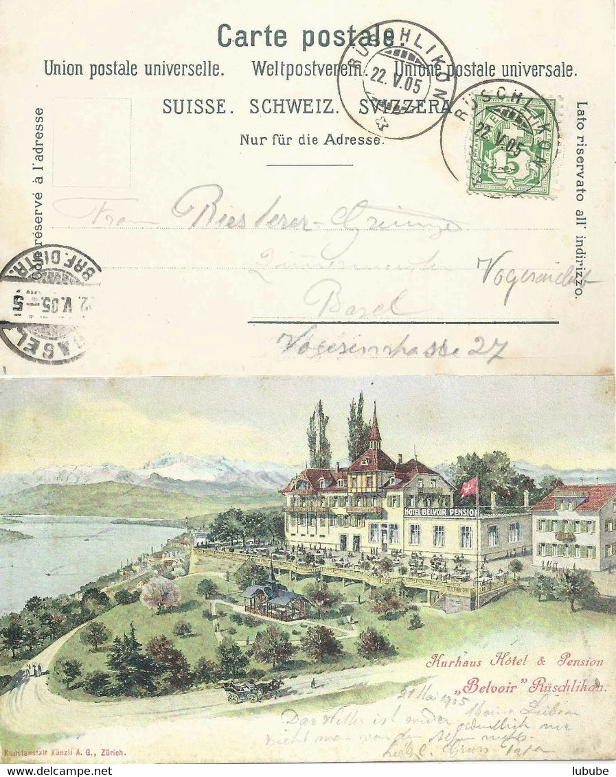 Rüschlikon - Kurhaus Hotel Pension Belvoir        1905 - Rüschlikon