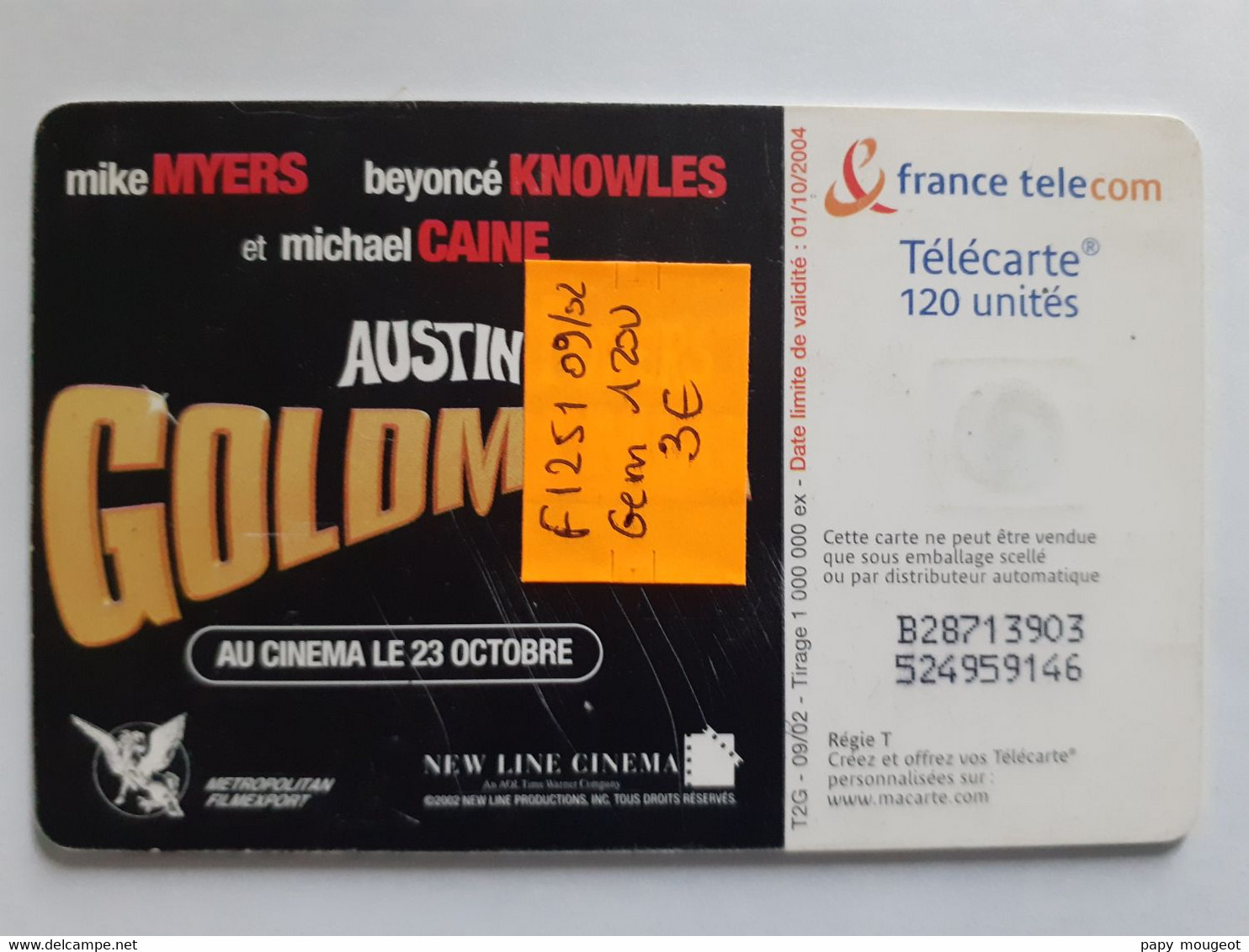 F1251 Austin Powers Les Méchants Goldmember 120U GEM 09/02 - 2002