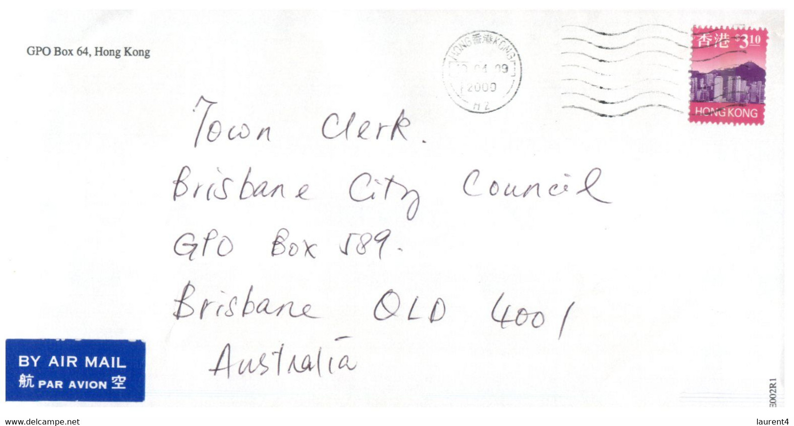 (II (ii) 31) Letter Posted From Hong Kong To Australia (2 Covers) 1997 & 1999 - Cartas & Documentos