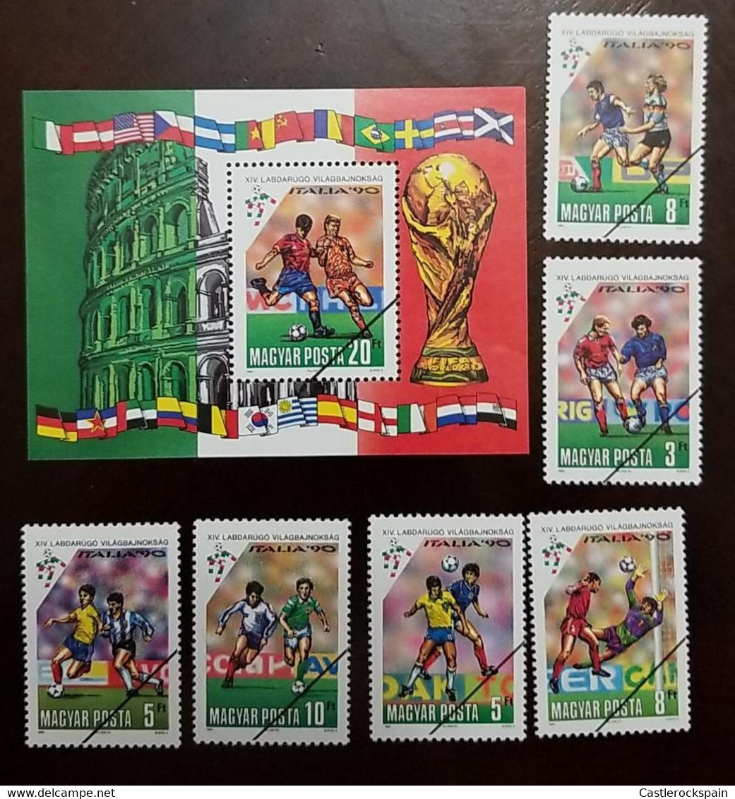 O) 1990 HUNGARY, PROOF, 1990 WORLD CUP SOCCER CHAMPIONSHIPS ITALY, DRIBBLE, HEADING  THE BALL, KICK, GOAL ATTEMPT , DRIB - Sonstige & Ohne Zuordnung