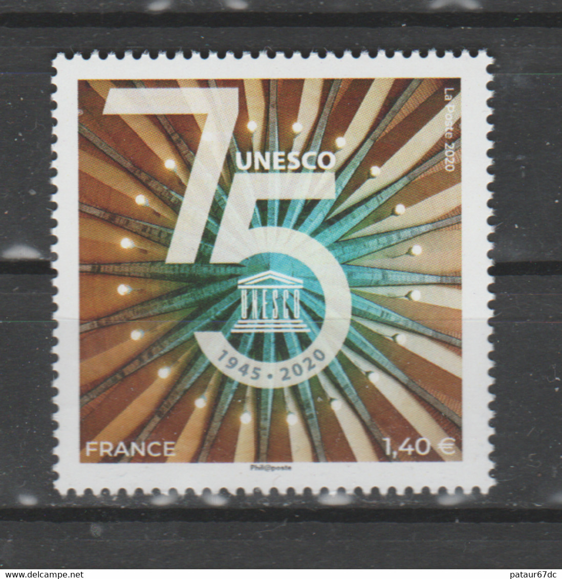 FRANCE / 2020 / Y&T SERVICE N° 179 ** : UNESCO (75ème Anniversaire) X 1 - Mint/Hinged