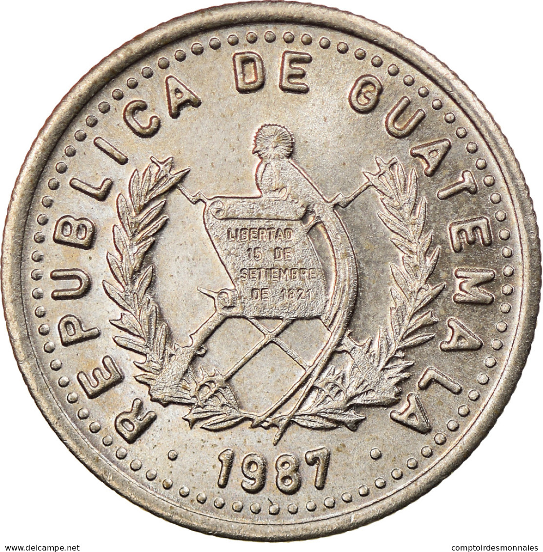 Monnaie, Guatemala, 5 Centavos, 1987, TTB, Copper-nickel, KM:276.4 - Guatemala