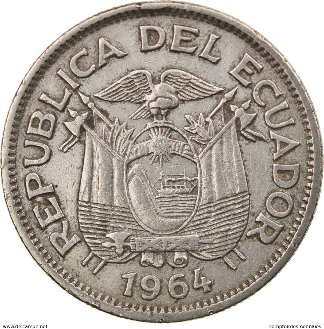 Monnaie, Équateur, Sucre, Un, 1964, TTB, Nickel Clad Steel, KM:78b - Ecuador