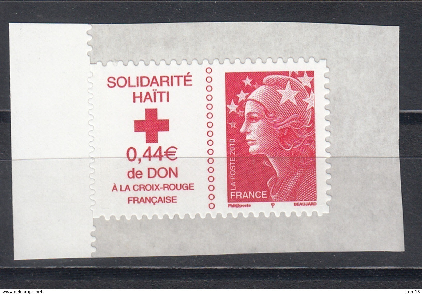 Solidarité Haïti, AUTO ADHESIF N° 388 , 2010 Neuf **   Grande Marge - Autres & Non Classés