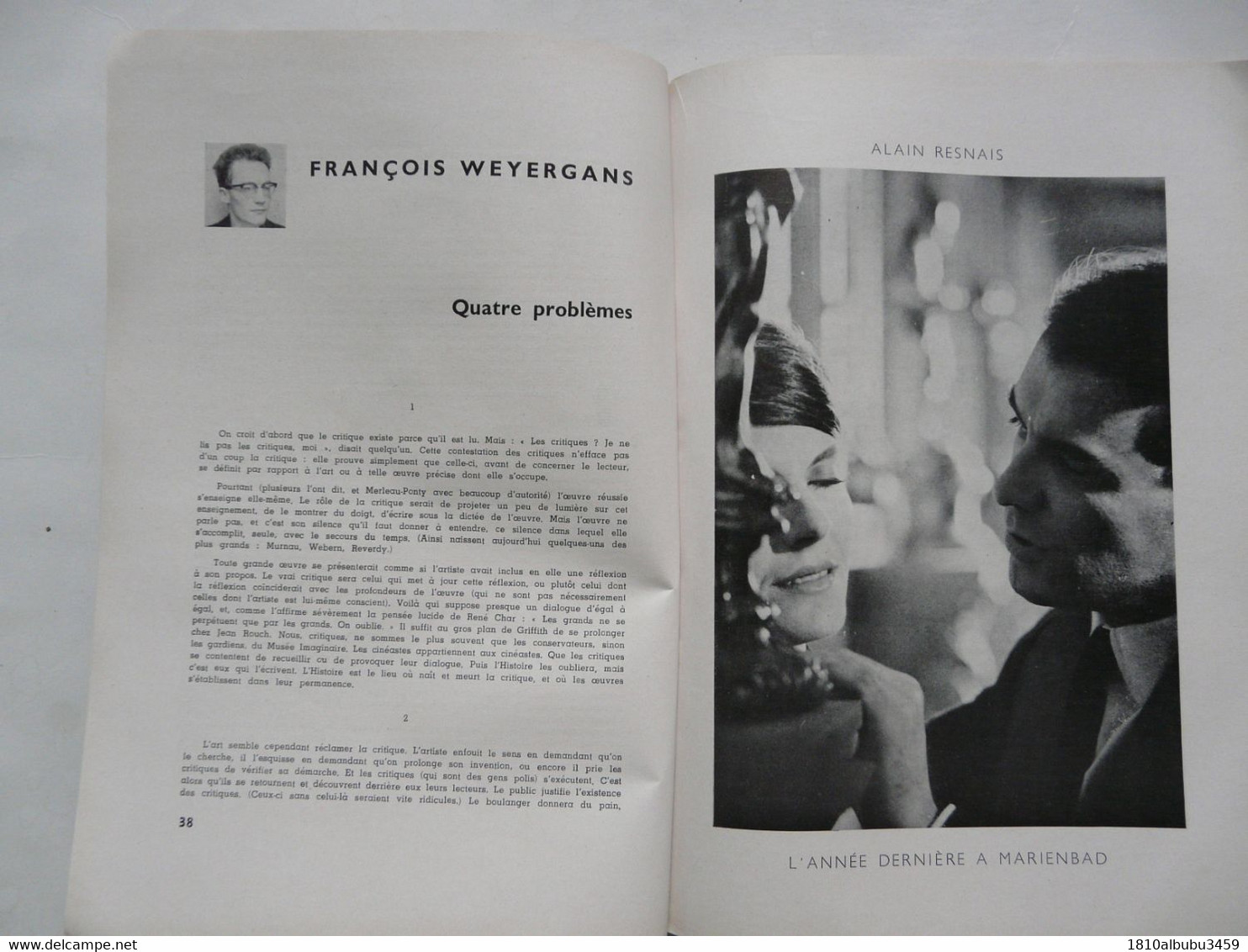 CAHIERS DU CINEMA LA CRITIQUE 1961 - Cinema