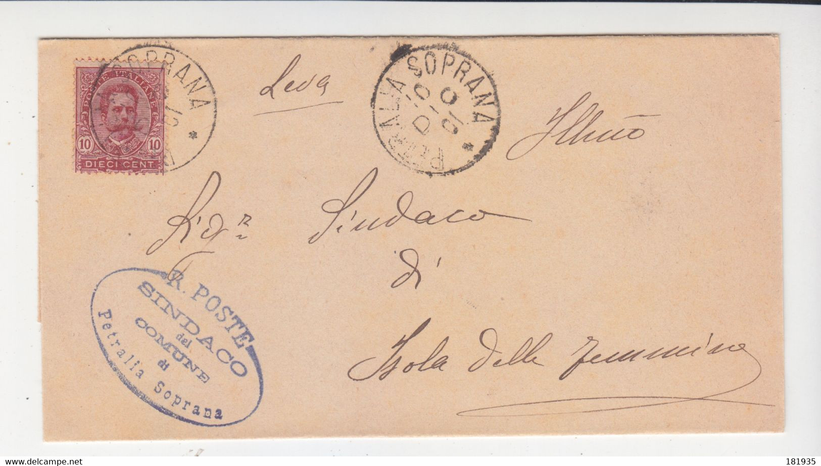 Cover Lettera Affr.Umberto-Viaggiata Italy Italia - Other & Unclassified