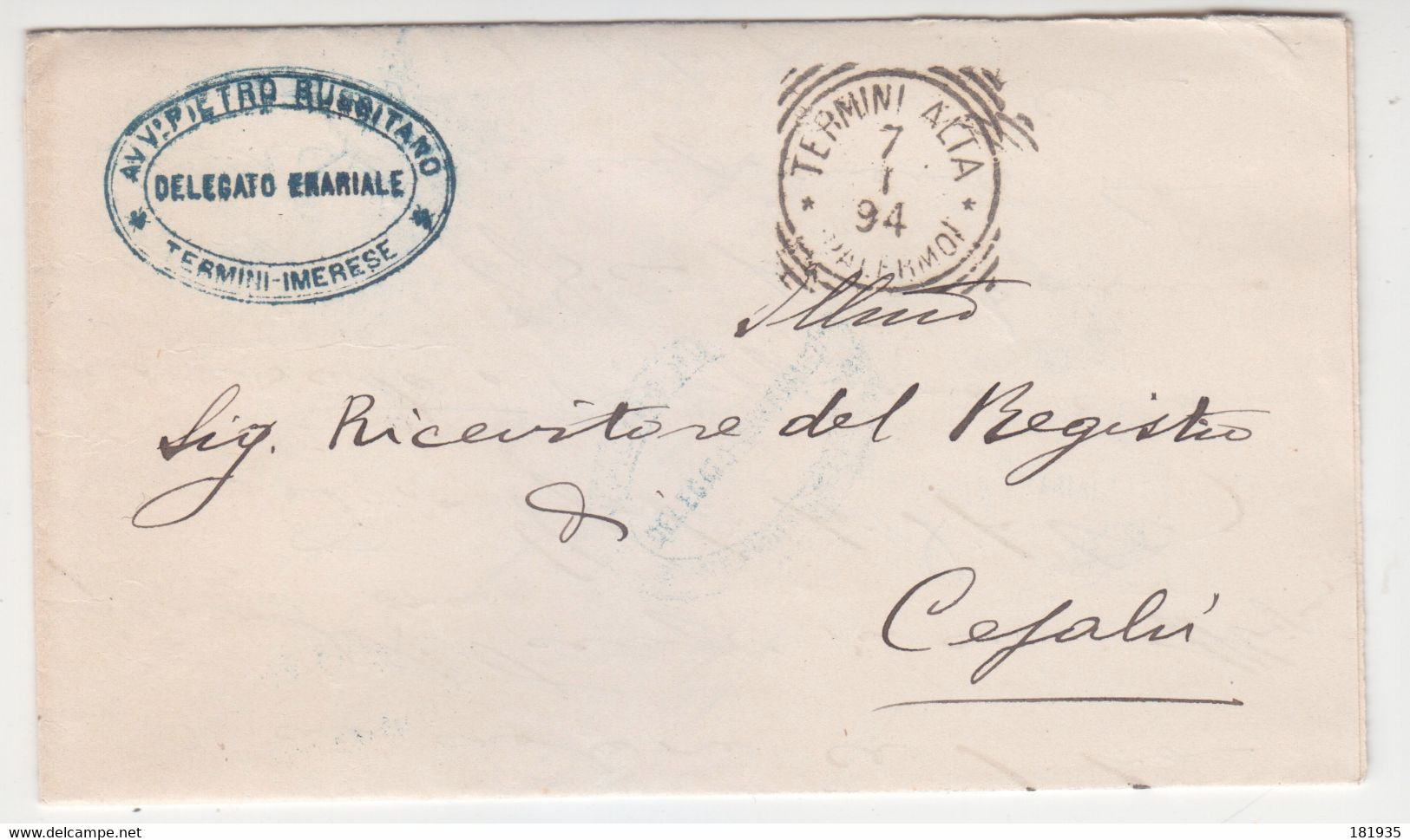 Cover Lettera Tondo Riquadrato-Viaggiata Italy Italia - Other & Unclassified