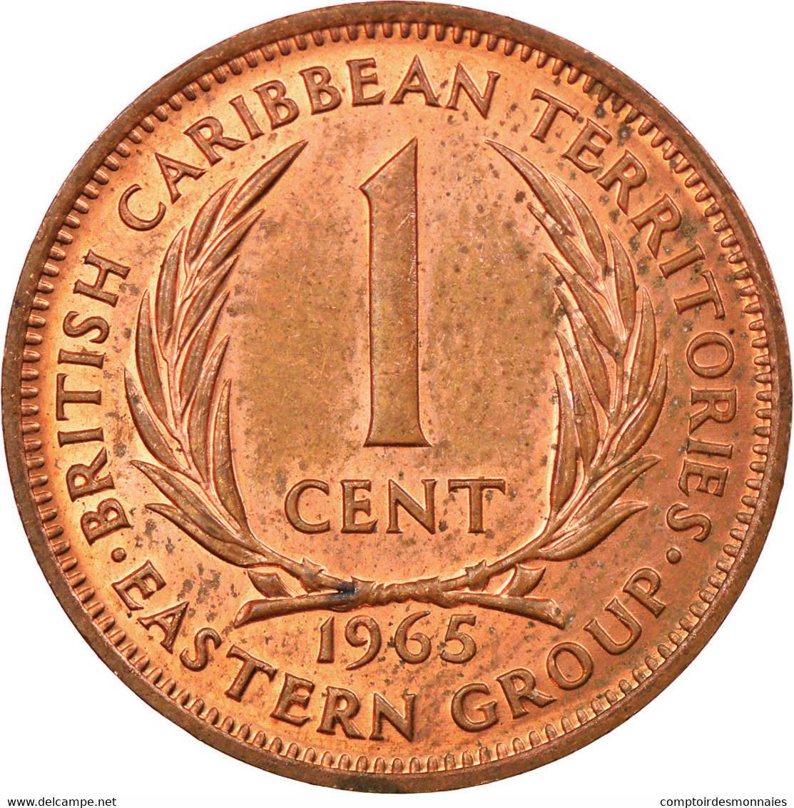 Monnaie, Etats Des Caraibes Orientales, Elizabeth II, Cent, 1965, SUP, Bronze - Ostkaribischer Staaten