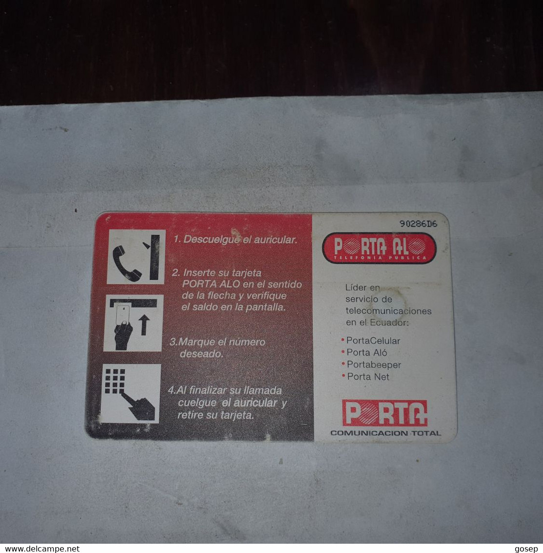 Ecuador-porta Al-(11)-(s/.50.000)-(90286D6)-(lokking Out Side)-used Card+1card Prepiad Free - Ecuador