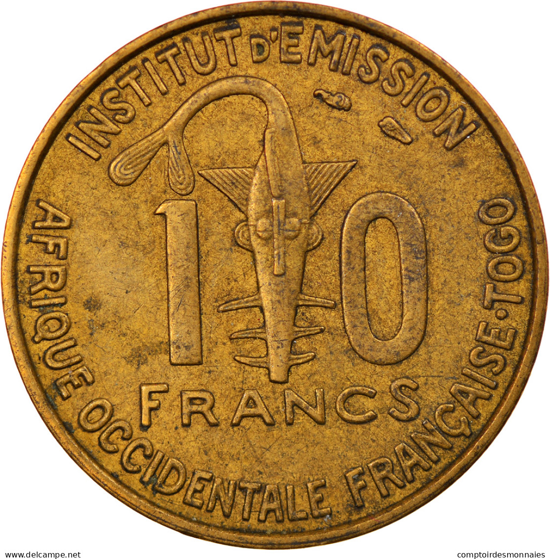 Monnaie, French West Africa, 10 Francs, 1957, TTB, Aluminum-Bronze, KM:8 - Togo