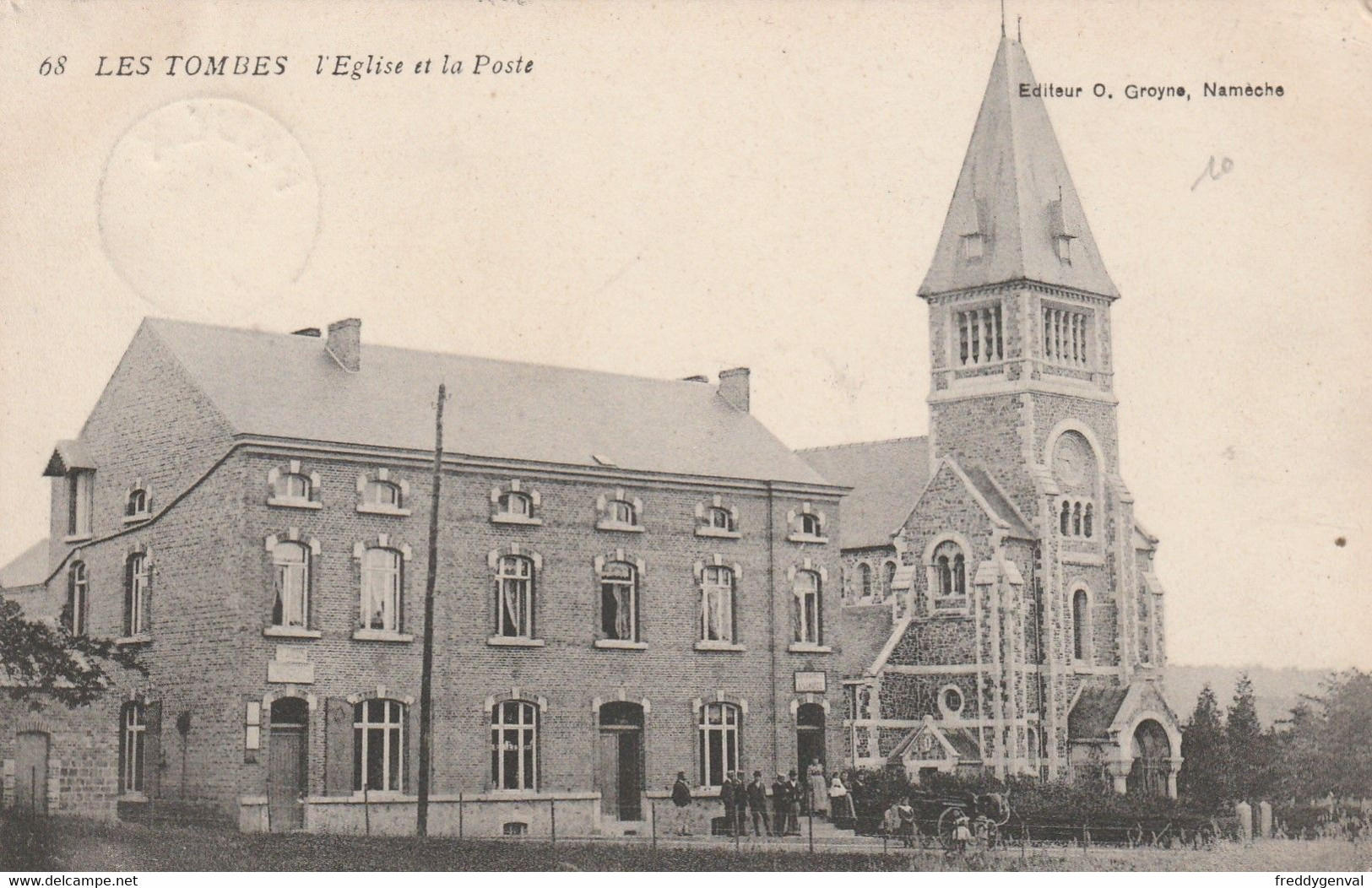 LES TOMBES EGLISE ET LA POSTE - Gesves