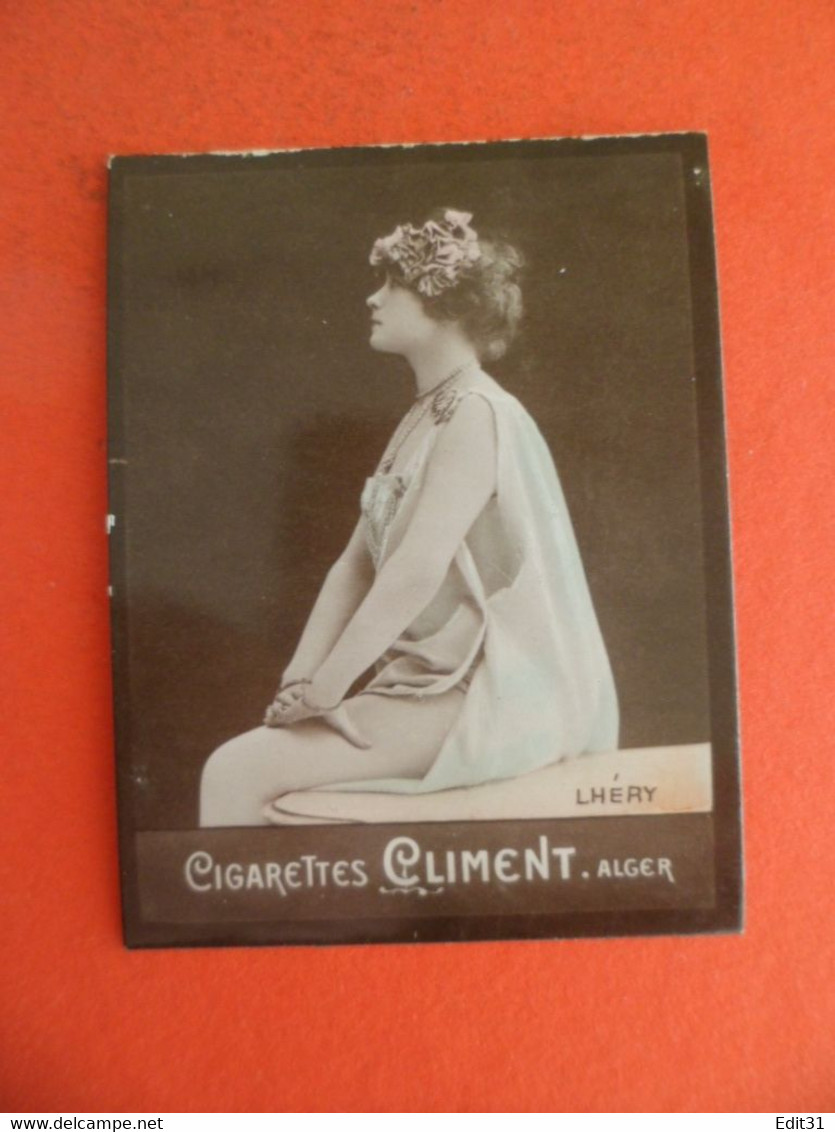 Photo CHROMO EROTIQUE FEMME Tabac Cigares Cigarettes CLIMENT ALGER Algerie 1906 - LHERY - Climent