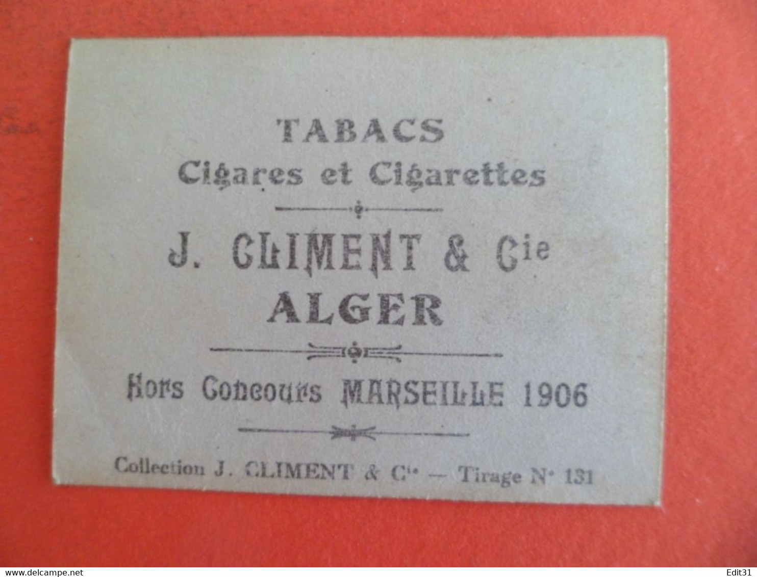 Photo CHROMO EROTIQUE FEMME Tabac Cigares Cigarettes CLIMENT ALGER Algerie 1906 - GAUTHIER - Climent