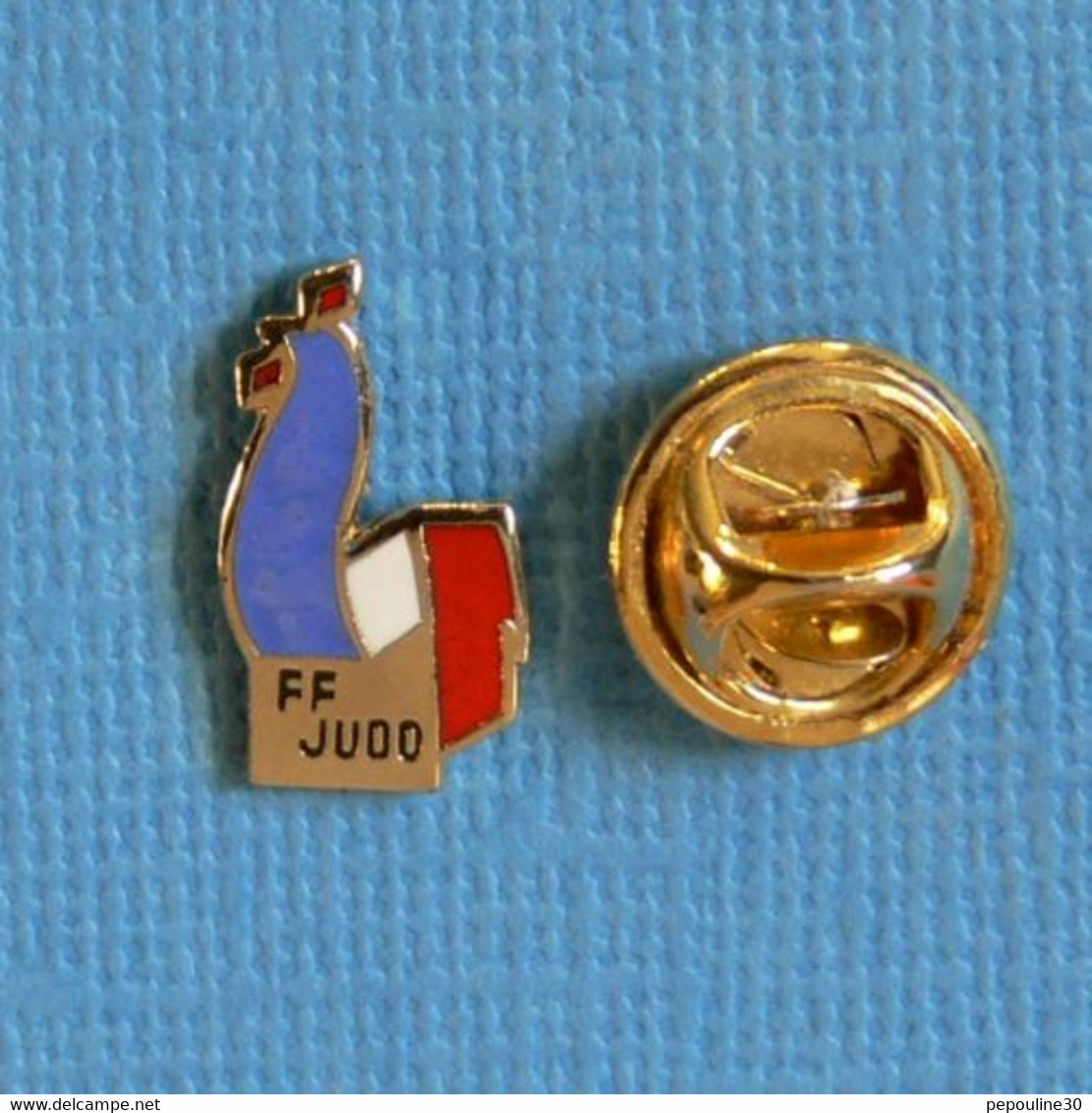 1 PIN'S //  ** F.F.JUDO / FÉDÉRATION FRANÇAISE DE JUDO ** - Judo