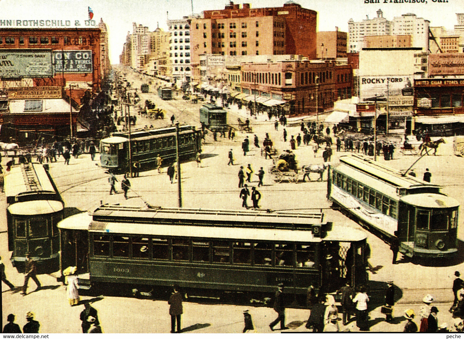 N° 9554 R -cpsm San Francisco -the Steetcar "loop" At The Ferry Building - Strassenbahnen