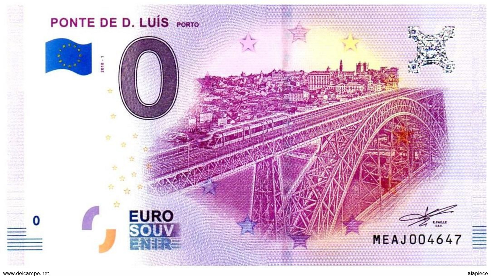 Billet Touristique - 0 Euro - Portugal Ponte De D.Luis - Porto - (2018-1) - Privatentwürfe