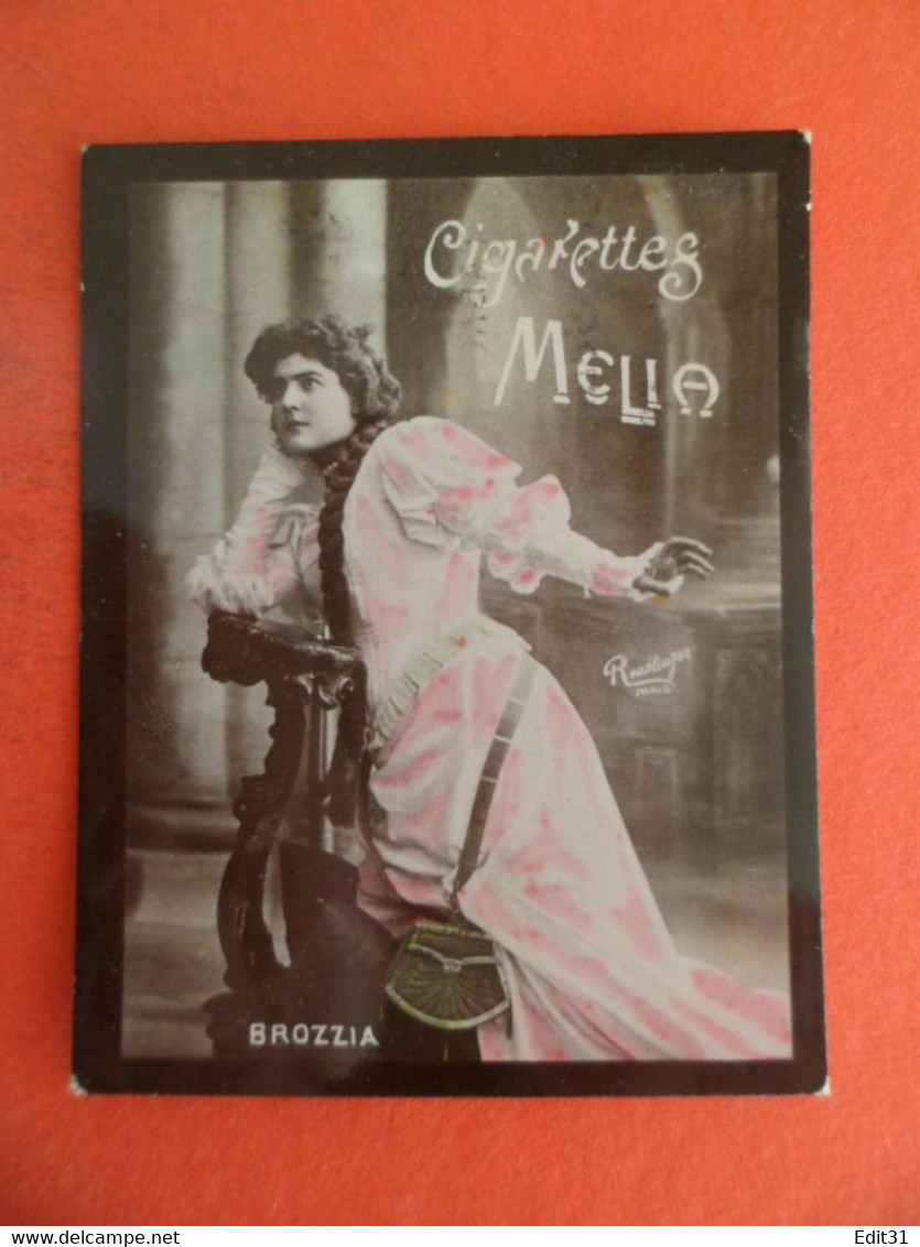 Photo CHROMO EROTIQUE FEMME Tabac  Cigarettes MELIA ALGER Algerie 1900 - BROZZIA - Melia