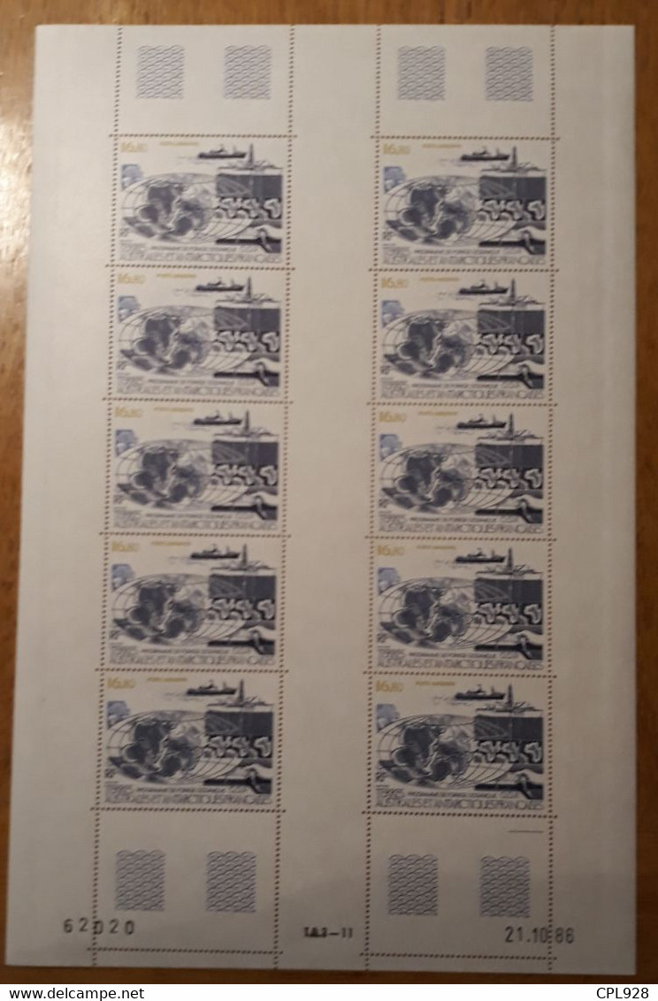 TAAF Feuilles Entières Avec Coin Datés 1986-1987 PA98 - Neufs