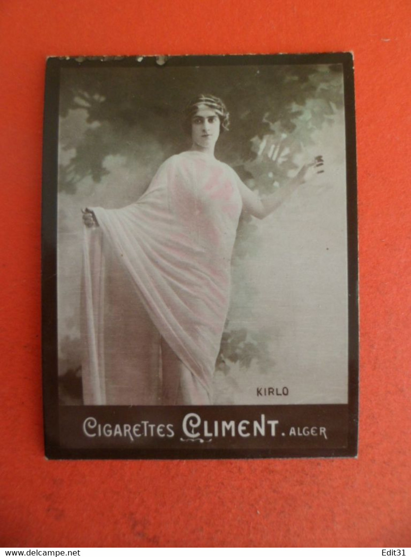 Photo CHROMO Erotique Femme Tabac Gigares Cigarettes Climent - 1906 - MITZI DALTI - Climent