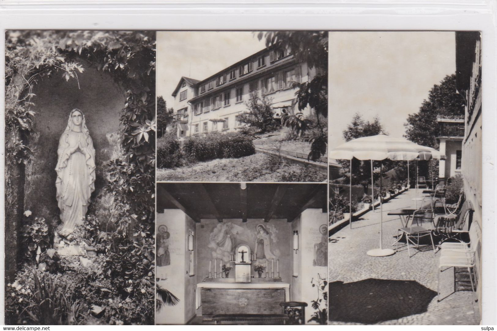 Teufen AR, Erholungsheim Fernblick, 4 Ansichten. Kapelle. Lourdes-Marienstatue - Teufen