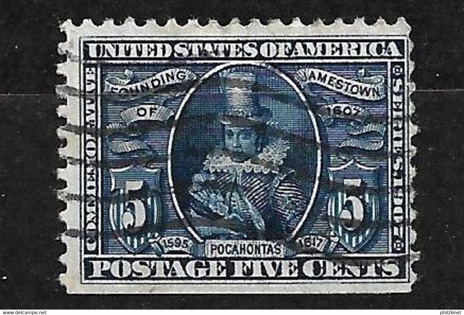 USA Etats Unis D'Amérique  N° 166  Pacahontas    Oblitéré B/TB        Voir Scans       - Used Stamps