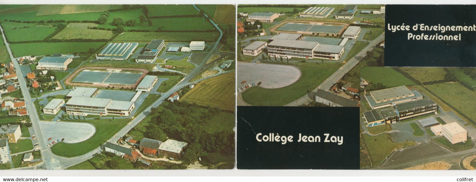 59 - Feignies - Vue Aérienne - Collège Jean Zay (2 Cartes) - Feignies