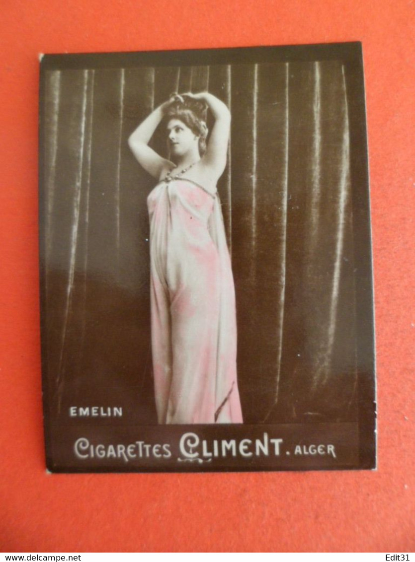 Photo CHROMO Erotique Femme Tabac Gigares Cigarettes Climent - 1906 - EMELIN - Climent