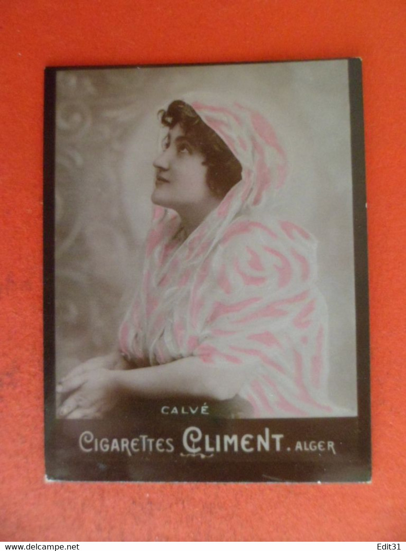 Photo CHROMO Erotique Femme Tabac Gigares Cigarettes Climent - 1906 - CALVE - Climent