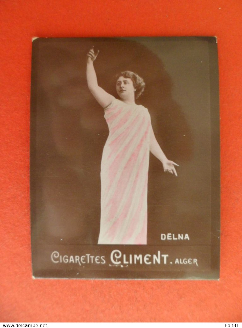 Photo CHROMO Erotique Femme Tabac Gigares Cigarettes Climent - 1906 - DELNA - Climent