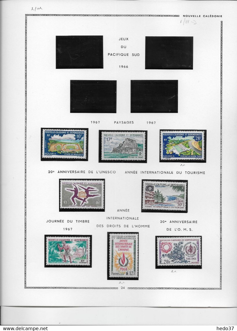 Nouvelle Calédonie - Collection Vendue Page Par Page - Timbres Neufs **/* Sans/avec Charnière - TB - Verzamelingen & Reeksen