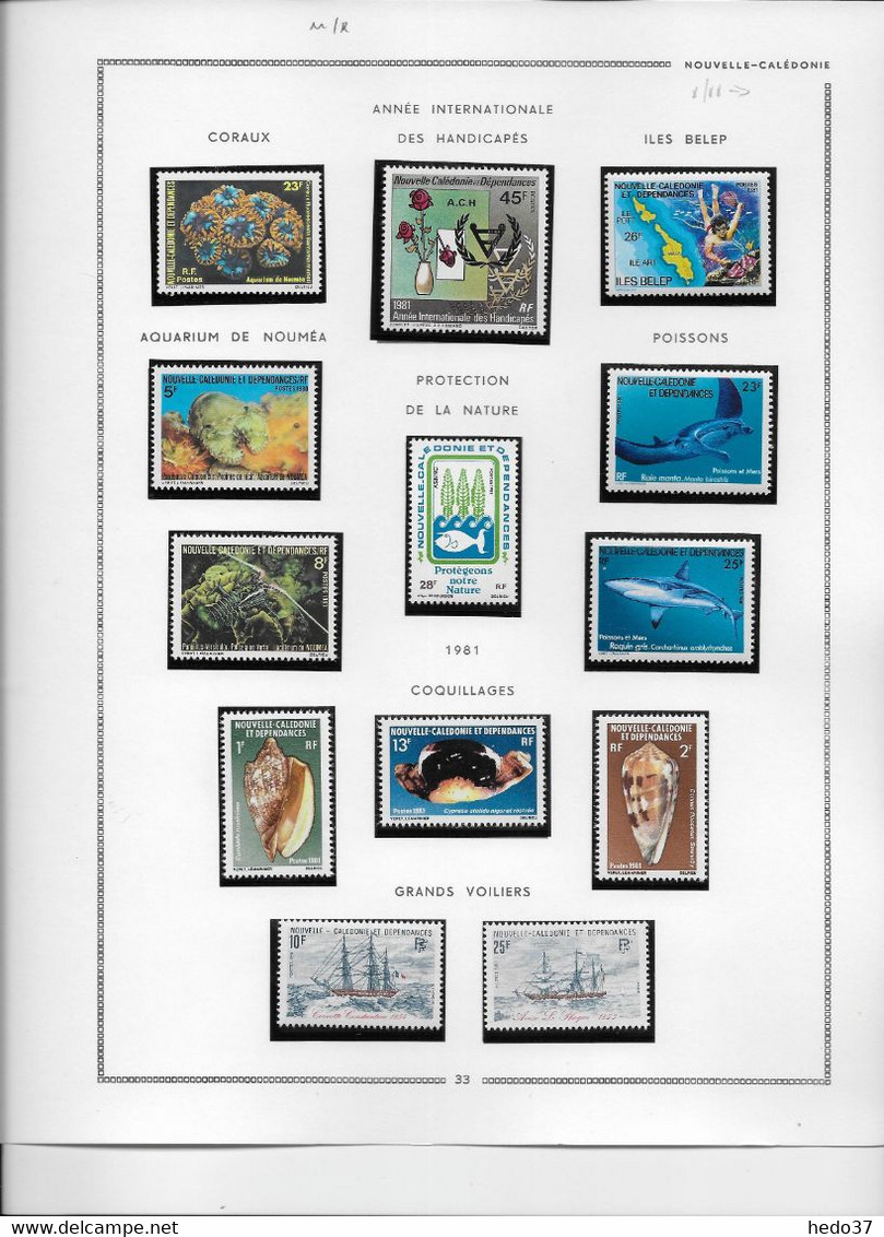 Nouvelle Calédonie - Collection Vendue Page Par Page - Timbres Neufs **/* Sans/avec Charnière - TB - Colecciones & Series