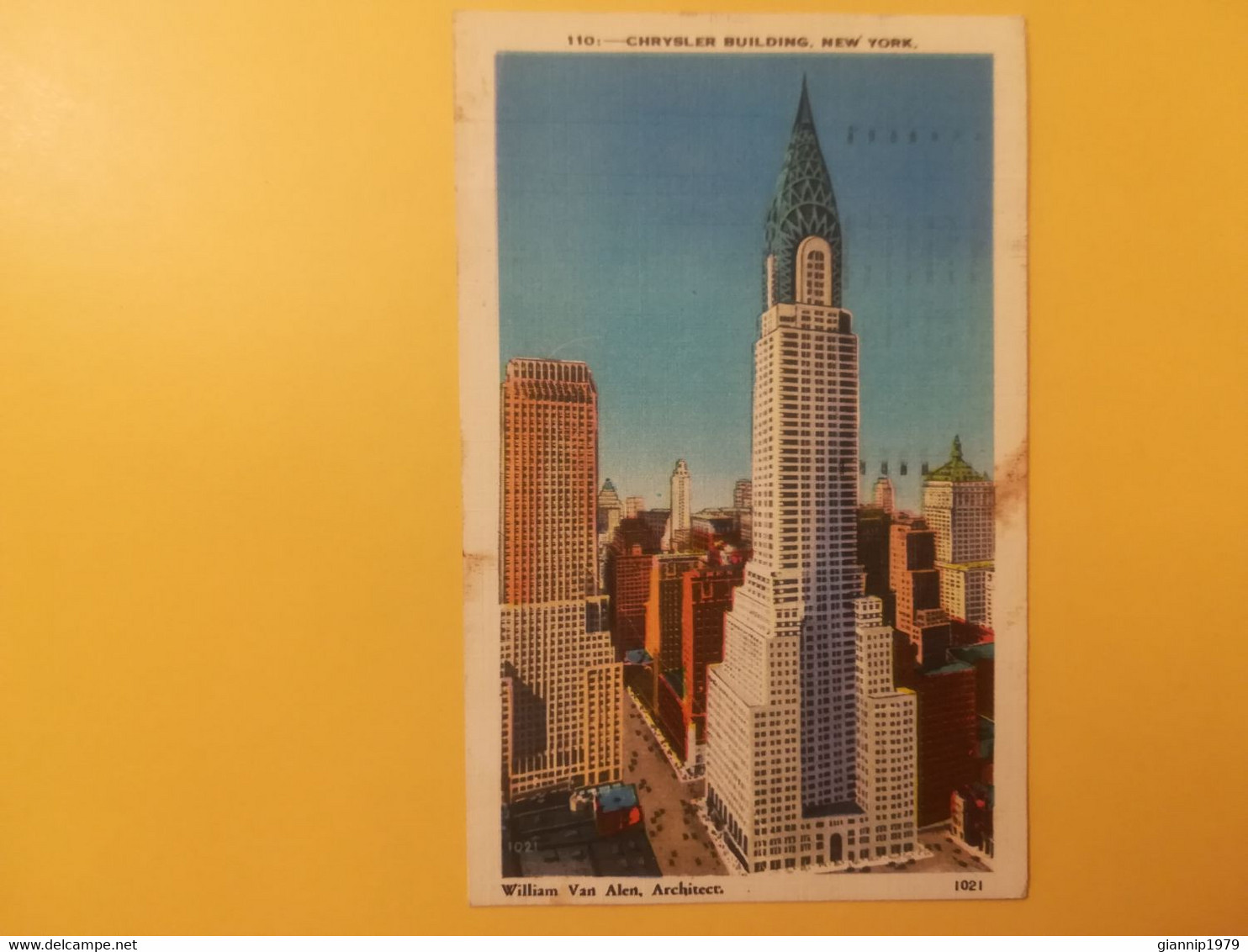 CARTOLINA POSTCARD STATI UNITI UNITED STATES U.S.A. 1953 CHRYSLER BUILDING NEW YORK BOLLO PRESIDENT - Chrysler Building