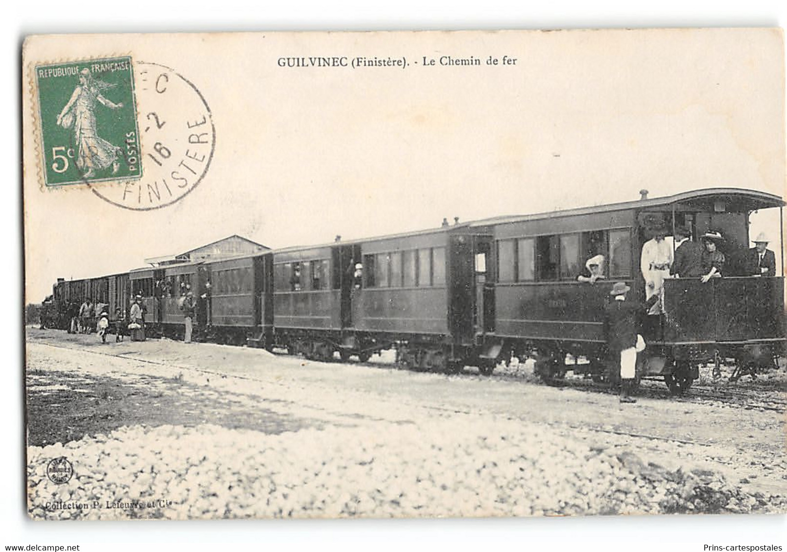 CPA 29 Guilvinec La Gare Et Le Train Tramway - Guilvinec