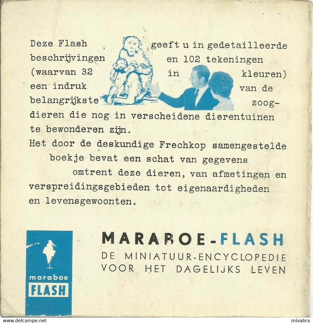 ZOOGDIEREN - MARABOE FLASH N° 58 - 1964 - Practical