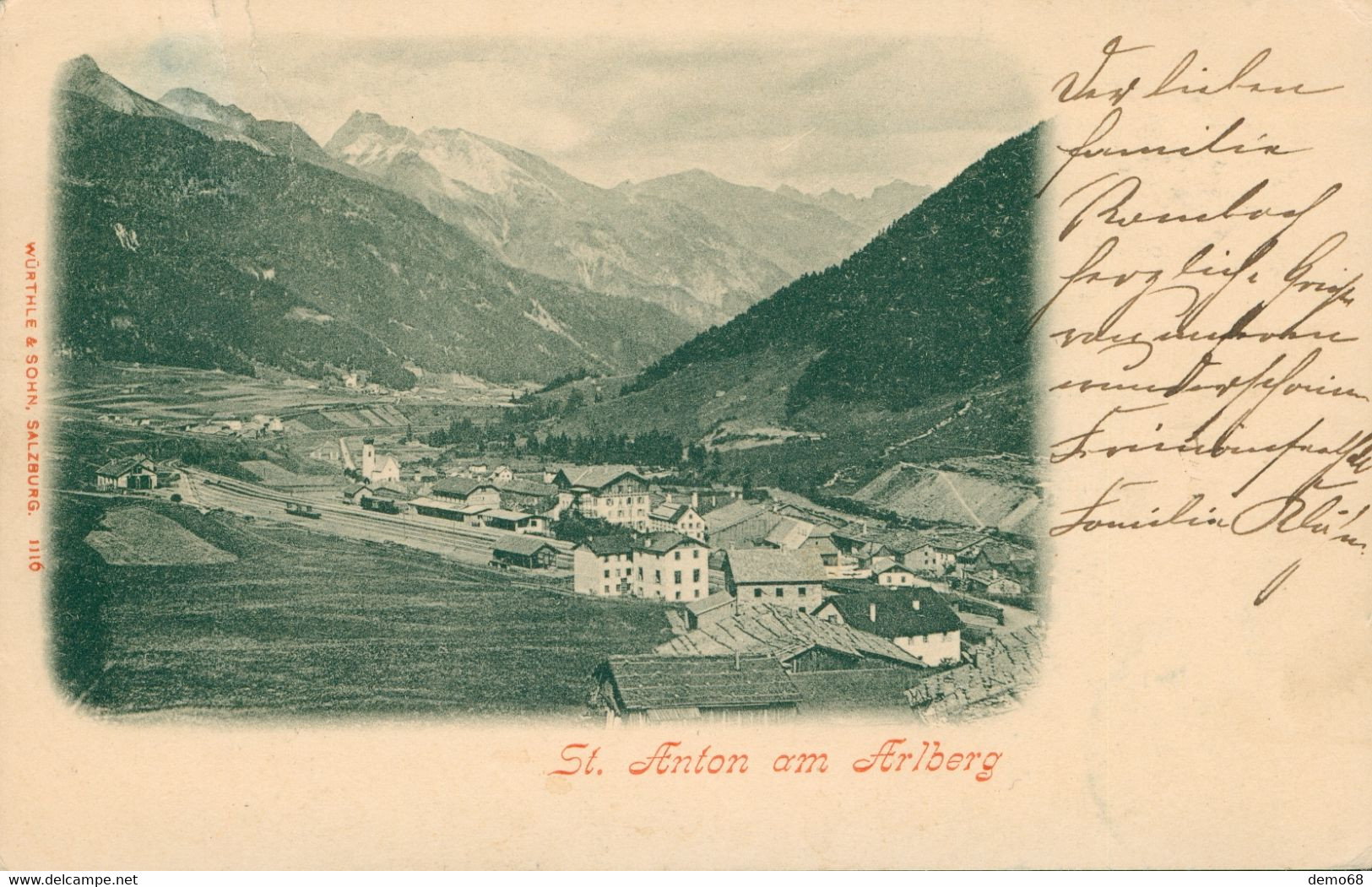 Autriche Oestereich Austria Tyrol Tirol St Anton Am Arlberg  Belle Vue Carte Précurseur  1901 - St. Anton Am Arlberg