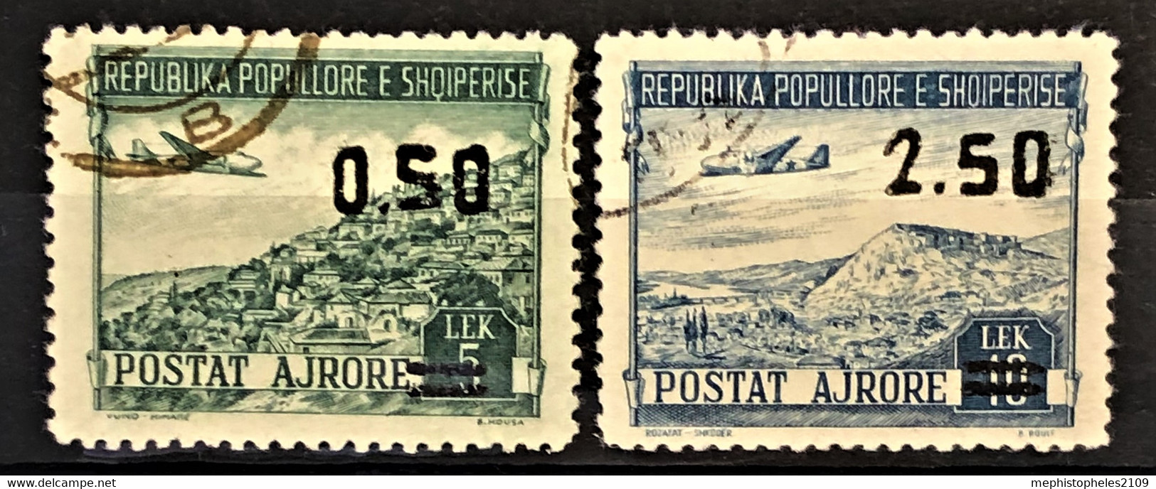 ALBANIA 1952 - Canceled - Mi# 523, 524 - 0,50l 2,50l - Albania