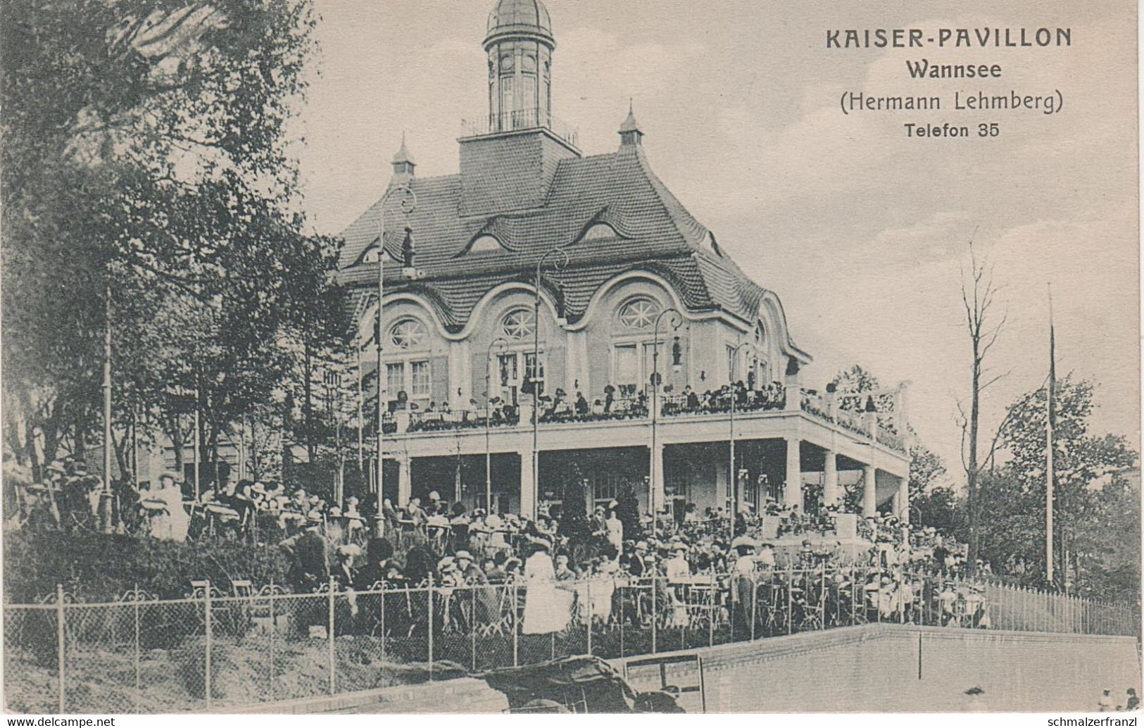 AK Berlin Wannsee Kaiser Pavillon Lehmberg Zum Schultheiß Wannseeschänke Loretta Kronprinzessinnenweg Bahnhof Nikolasee - Wannsee