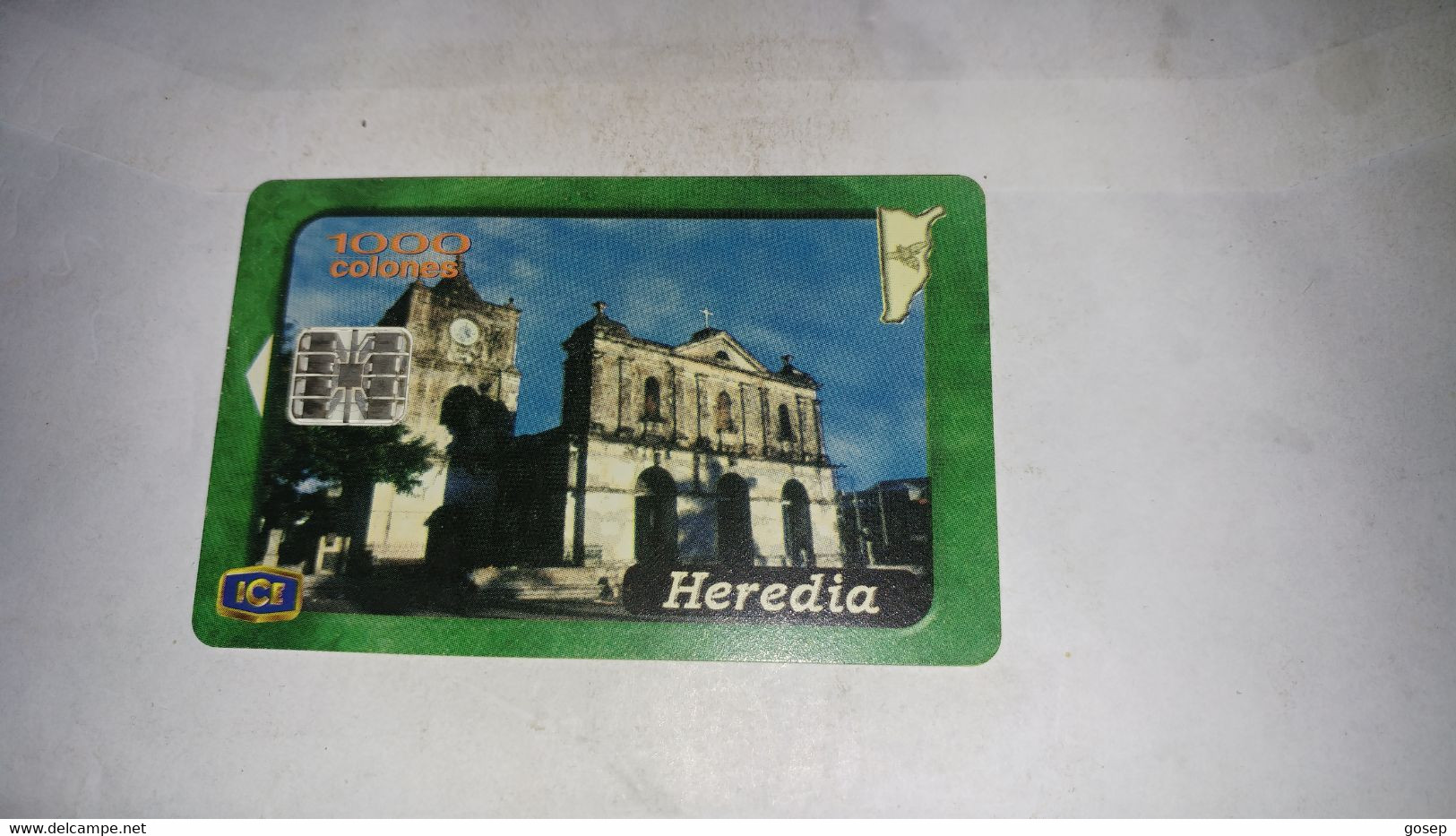 Costa Rica-heredia-(35)-(0004341138)-(1000colones)-(tirage-400.000)-used Card+card Gift Free - Costa Rica