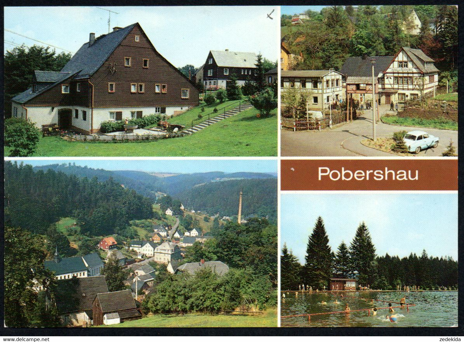 A9635 - TOP Pobershau Ferienheim VEB Feuerungsbau Holzhausen Freibad - Bild Und Heimat Reichenbach - Marienberg