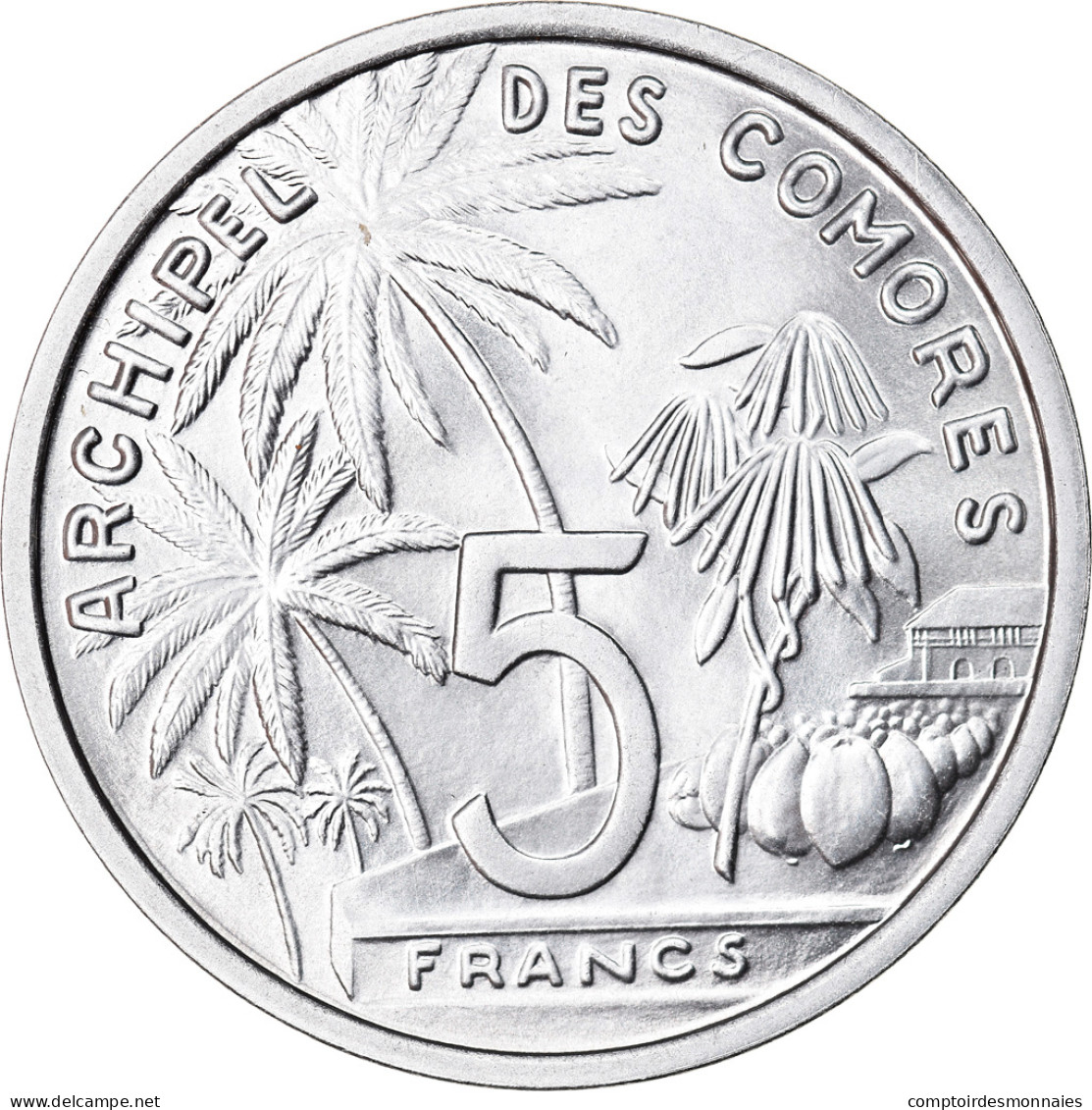 Monnaie, Comores, 5 Francs, 1964, Paris, ESSAI, FDC, Aluminium, KM:E3 - Comoren