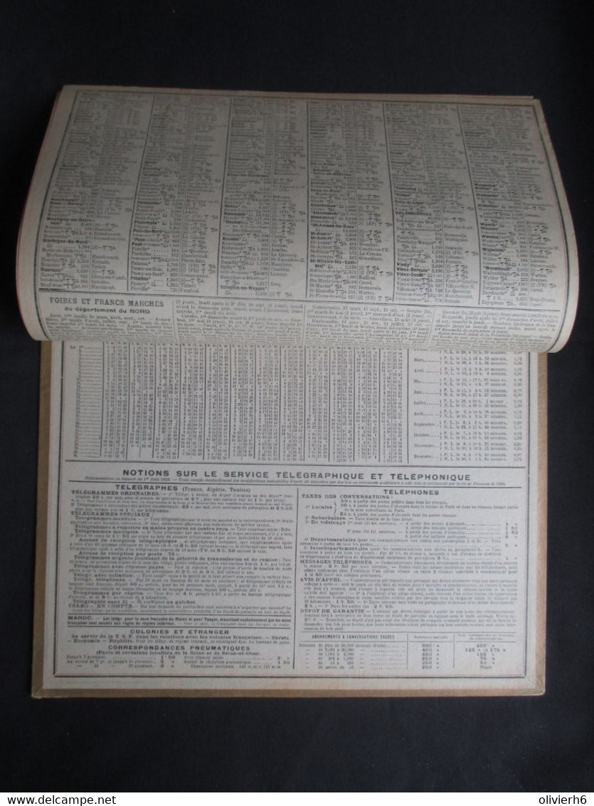 CALENDRIER (V2101) ALMANACH DES POSTES ET DES TELEGRAPHES 1930 (6 Vues) Département Du NORD - Grand Format : 1921-40