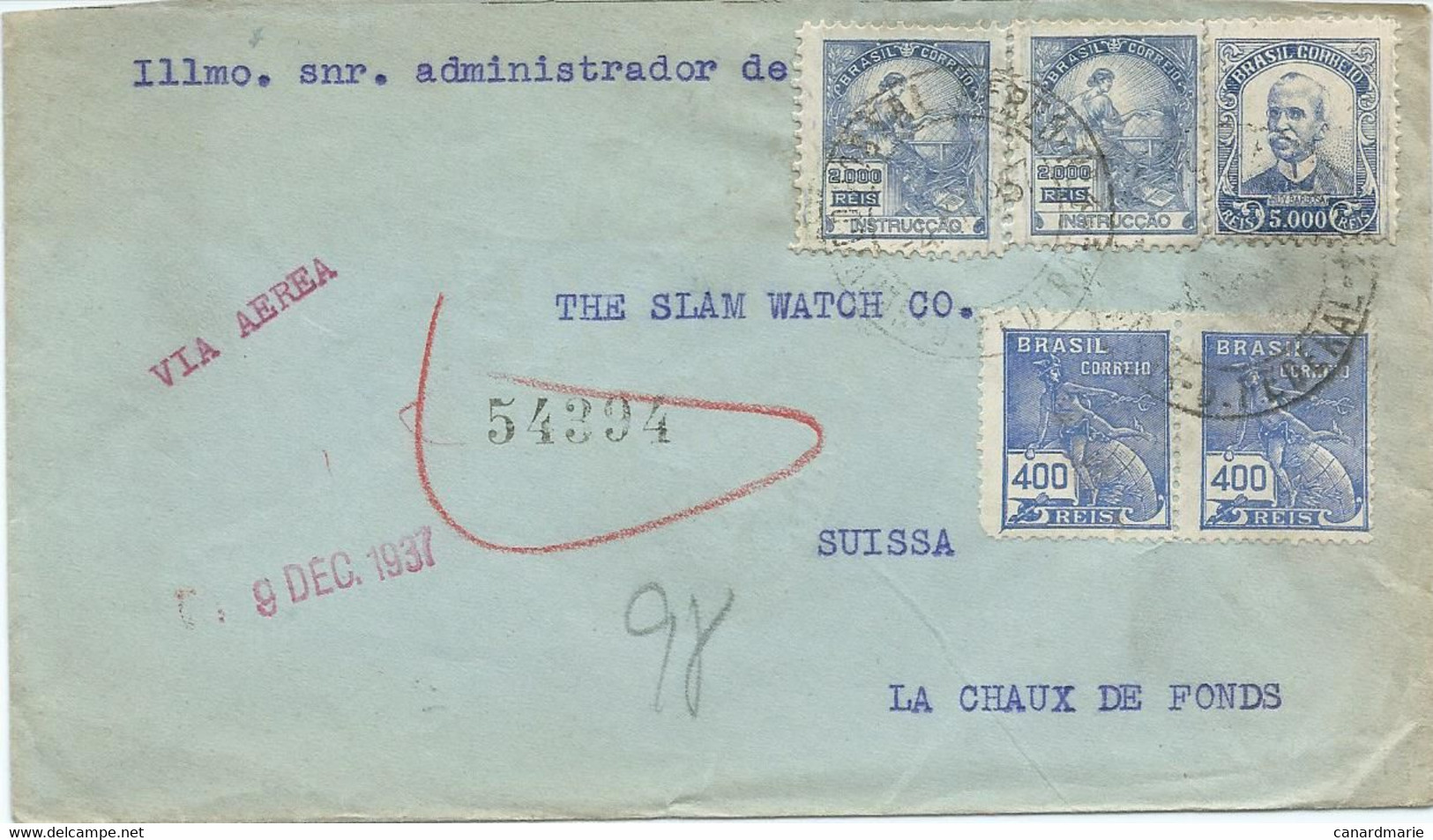 LETTRE D'ARGENTINE 1937 AVEC ILLUSTRATION PUBLICITAIRE HORLOGERIE - MONTRES - Horlogerie