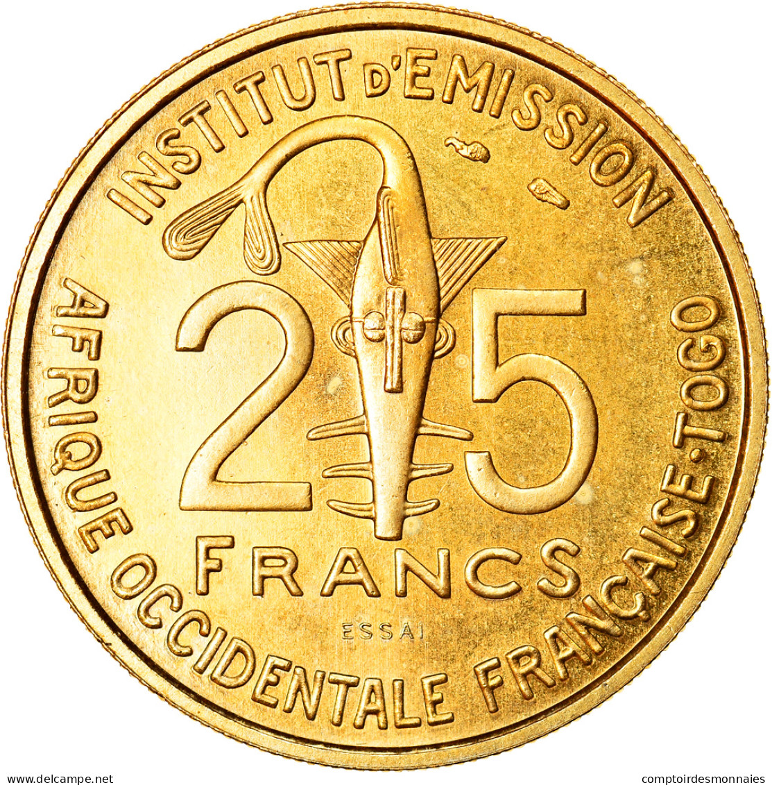 Monnaie, French West Africa, 25 Francs, 1957, Paris, ESSAI, FDC - Togo